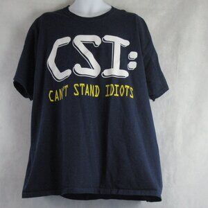 Lifestyle Classics Men's Short Sleeve T-Shirt, Navy Blue Funny CSI Graphic, 3XL